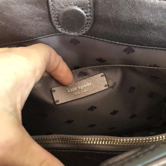 Beautiful bronze Kate Spade purse with gold chain handle - Picture 12 of 14